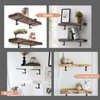 ChasBete Rustic Shelf Brackets 8 Inch Shelving Brackets, Black Shelf