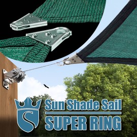 Royal Shade 18' x 20' Green Rectangle Super Ring Sun Shade Sail Canopy, Heavy Duty Durable Structure, Reinforced Corners & Edges, 260 GSM Permeable Fabric (We Make Custom Size)