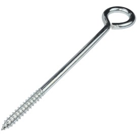 AERZETIX - C57963 - Set of 5 eye screws for screwing Ø10x160mm - self-tapping eye screw closed - made of steel - colour silver
