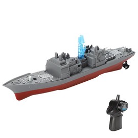 Dodoore Remote Control Warship RC Military Battleship, 2.4GHz Remote Control Boat for Lakes and Rivers, RC Armed Ticonderoga Class Cruiser Model with Low Battery Reminder for Kids and Adults
