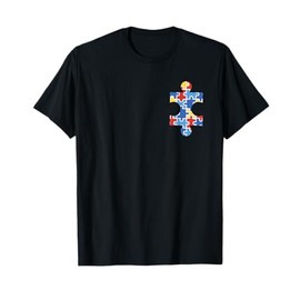 Autism Awareness Puzzle Piece Pocket Shirt Autistic Gift T-Shirt