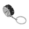 KHGUZ Bling Car Tire Wheel Keychain, Rhinestone Auto Wheel Keyring,