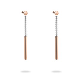 Liebeskind Berlin LJ-1555-E-61 Stud Earrings Two-Tone Silver IP Rose Gold, Stainless Steel, No Gemstone