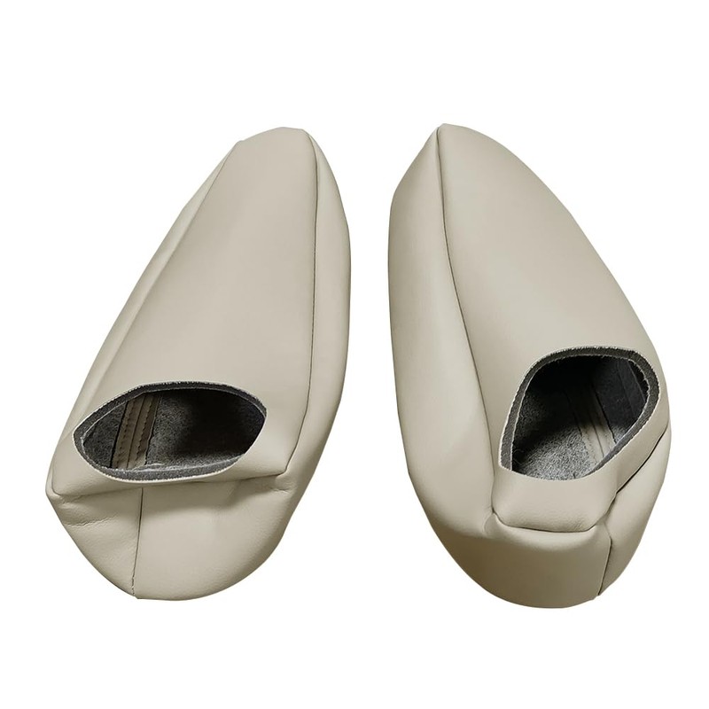 Zieichy 2Pcs Replacement Seat Armrest Cover Shale Light Tan Microfiber