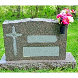 Small headstone vase for permanent mounting