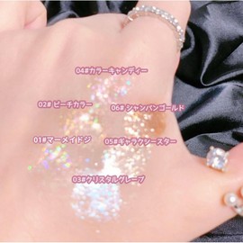 Star Liquid Glitter Eyeshadow, Shimmer Gold, Solid Color, Eye Shadow Stick, Tear Bag. 6 Colors Star Sand Liquid Eye Shadow Long Lasting Waterproof High Color Eyeshadow 4g-01# Mermaid