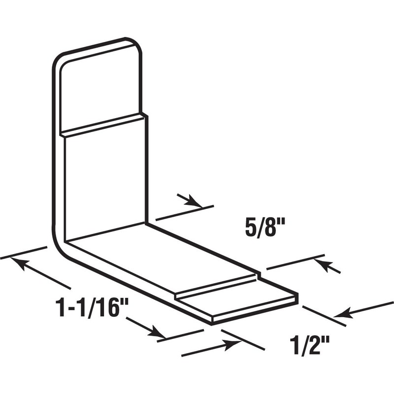 Prime-Line R 7153 Nylon L-Angle Drawer Guides, 10 Pack