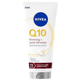 NIVEA Q10 Firming + Anti-Wrinke Body Neck & Chest Cream Moisturiser 200ml, Neck Firming Cream to Reduce Fine Lines and Wrinkles, Neck Cream Formulated with Q10, Creatine and Vitamin B5