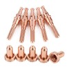 Eacam SL60-100 Torch Consumables, 100A Copper Electrode&Nozzle Tips Set, 10pcs