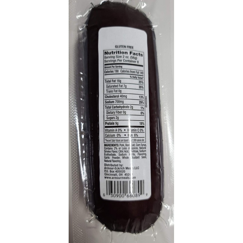 Armour 1877 Hickory Smoked Summer Sausage, 16 oz Sticks (3
