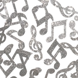 50 x Silver Musical Note Table Confetti Scatter Musician Party