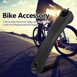WGFOIP Aluminum Alloy Crank Arm 170mm Length Colorfast Stylish, Easy Install for Bike Repair Accessory Compatible with Many Models (Black)