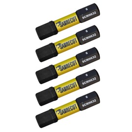 5 x SabreCut SCRH632_5 32 mm H6 Hex Magnetic Impact Wrench Drill Bits Set One-Ended High Performance Compatible with Dewalt Milwaukee Bosch Makita and Others