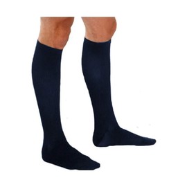 Calcetines Preven-t Caballero Algodón Control Varices, Compresión moderada 19-21 mm/Hg (Extra Grande, Azul Marino)