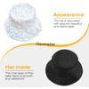 MESU Sequin Bucket Hat Shiny Bling Sun Hats Glitter for
