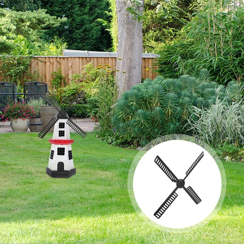 Sarini 2 Sets Garden Windmill Replacement Bracket/Solar Windmill Replacement/Rotating Windmill