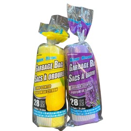 Greenbrier International, Inc. Set of 2 Office Waste Liners Garbage Bags Trash Bags - 56 Total Bags - Includes Lemon Scented and Lavender Scented Liners