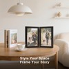 FOREV 4x6 Double Picture Frame Wooden Hinged Photo Frame Definition