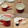 Enamel Milk Pan, Mini Butter Warmer 10cm Enamelware Saucepan Pan