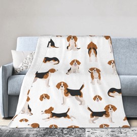 Wisedeal Cut Horse Pattern Animal Theme Comfort Flannel Throw Blanket, Lover Horse Gift, Funny Horses Pattern Blanket for Dad Mom Uncle Friend Aunt, Christmas Birthday Gifts Blanket Size 50"x 60"