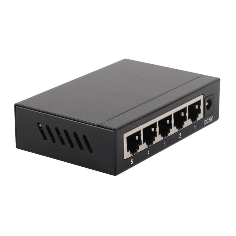 5 Port 10/100Mbps Ethernet Switch Plug and Play Unmanaged Home