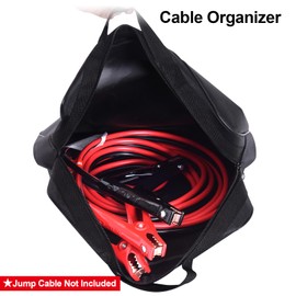 TOPDC 15.7"x12.6" Tools Cable Bag, Jumper Cable Bag, Storage & Organizer for Cables, Cords, and Hoses Including EV Charging Cables for Electric Vehicles