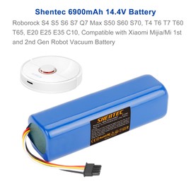 Shentec 6900mAh 14.4V Battery for Roborock S4 S5 S6 S7 Q7 Max S50 S60 S70, T4 T6 T7 T60 T65, E20 E25 E35 C10, Compatible with Xiaomi Mijia/Mi 1st and 2nd Gen Robot Vacuum Battery