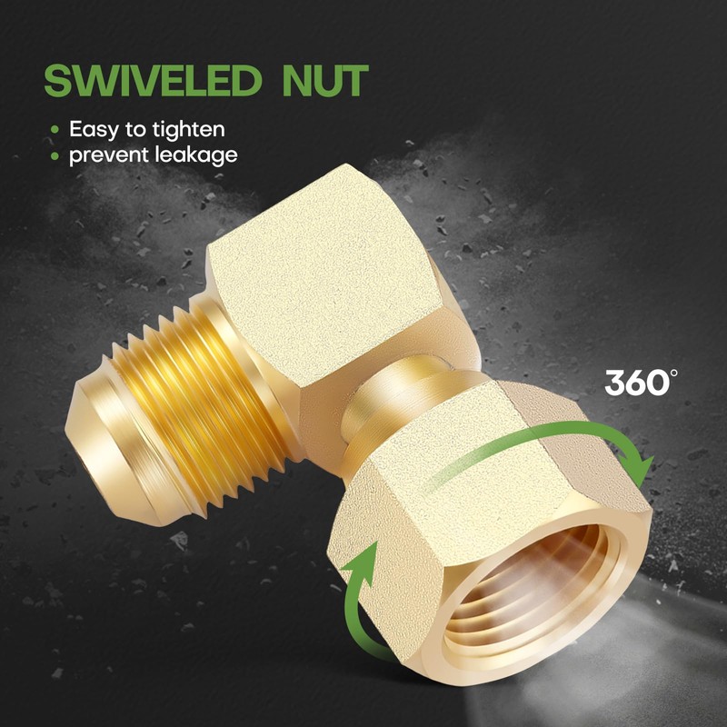 Litorange 1 PCS Propane Gas Oil 90° Elbow Connector Coupling
