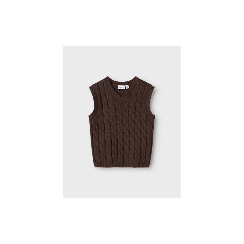 NAME IT Boy Knitted Vest Regular Fit, Bracken
