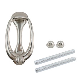 Savagrow Door Knocker,4.25" Hole Center,Silver European,1Pcs