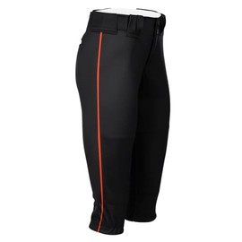 Boombah Women's Hypertech Series Fastpitch Pipe Pant Black/Orange - Size Waist 24" (Inseam 18")