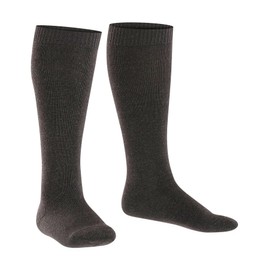 FALKE Unisex Kids Comfort Wool K Kh Thick Warm Long Plain 1 Pair Knee-High Socks, Grey Anthracite Melange 3080, 3-5