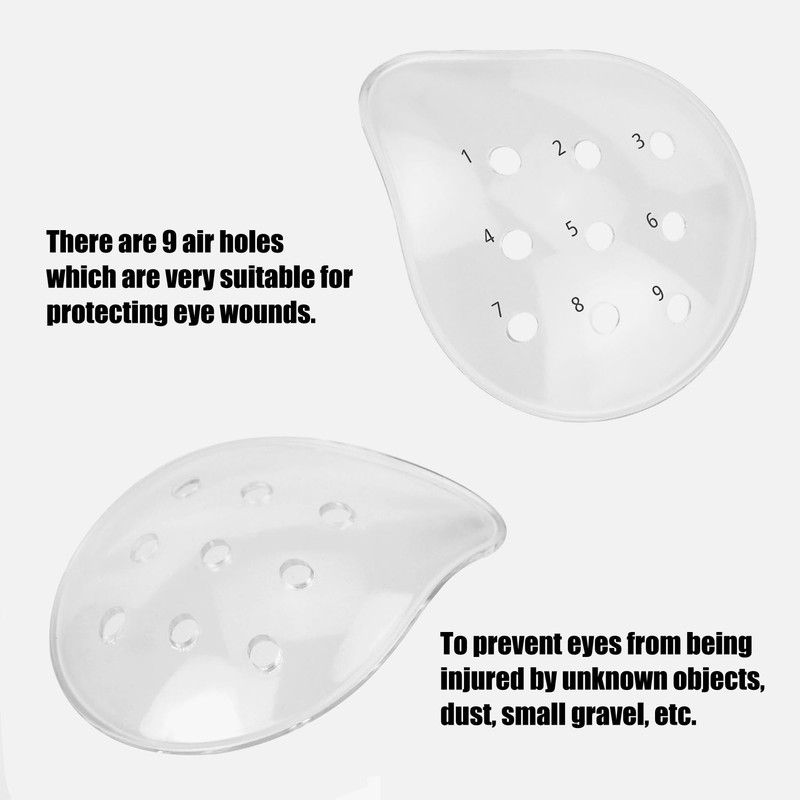 2 Pcs Plastic Eye Patch, Eye Shiled, Breathable Eye Care