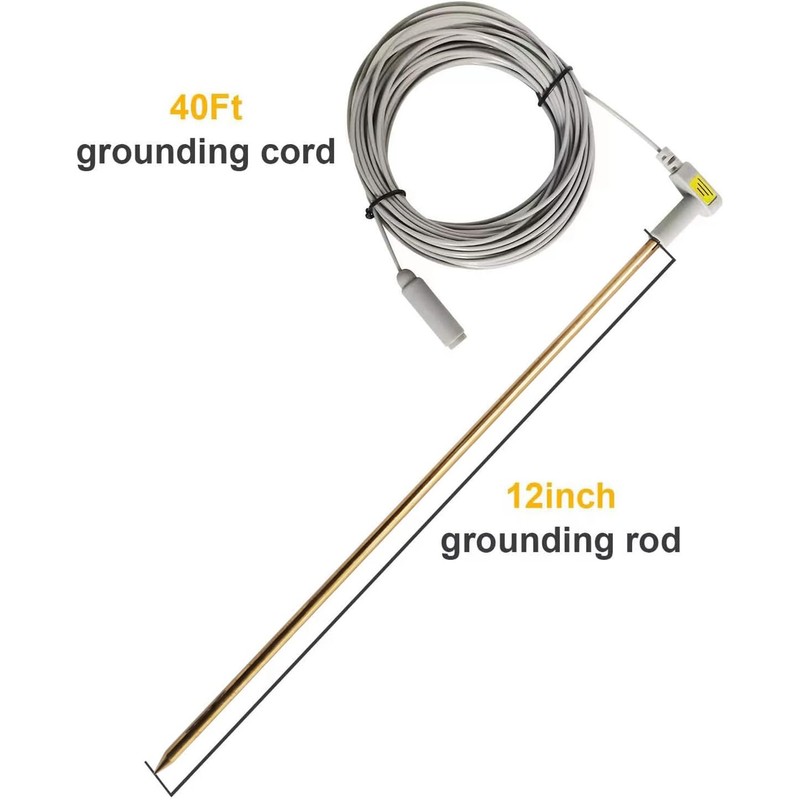 MOKIKUBA Grounding Rod with 40ft Wire, Connects Your Body to