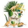 21 PCS Gold Dinosaur Cake Toppers Dinosaur Figures Green Ball