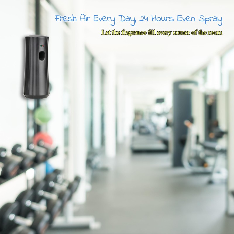 Automatic Air Freshener Spray Dispenser (2-Pack) Black