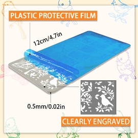 PH PandaHall 3pcs Vogel Nagel Stamping Plates, Schwalbe Tier Nail Art Schablonen Baum Blume Nail Art Schablonen für Frauen Frühling Nageldesign Druck Maniküre Salon