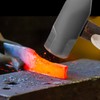 Blacksmith Hammer 4lb Heavy-Duty Forged Steel Cross Peen Hammer for