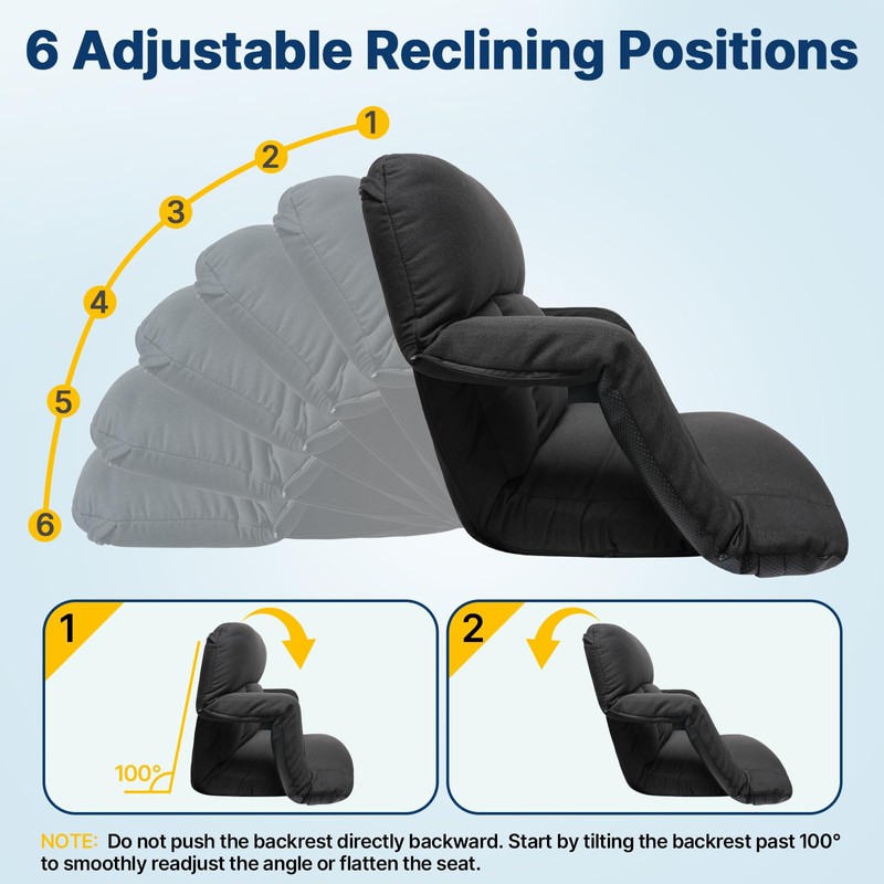 DEKEMASTER 25'' Stadium Seat with Back Support, Sofa-Style Comfort