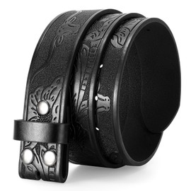 TRIWORKS Western Belts for Men without Buckle Cowboy Cowgirl Leather Mens Belts for Jeans