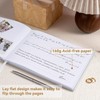 1DOT2 Linen Wedding Guest Book for Guests to Sign -