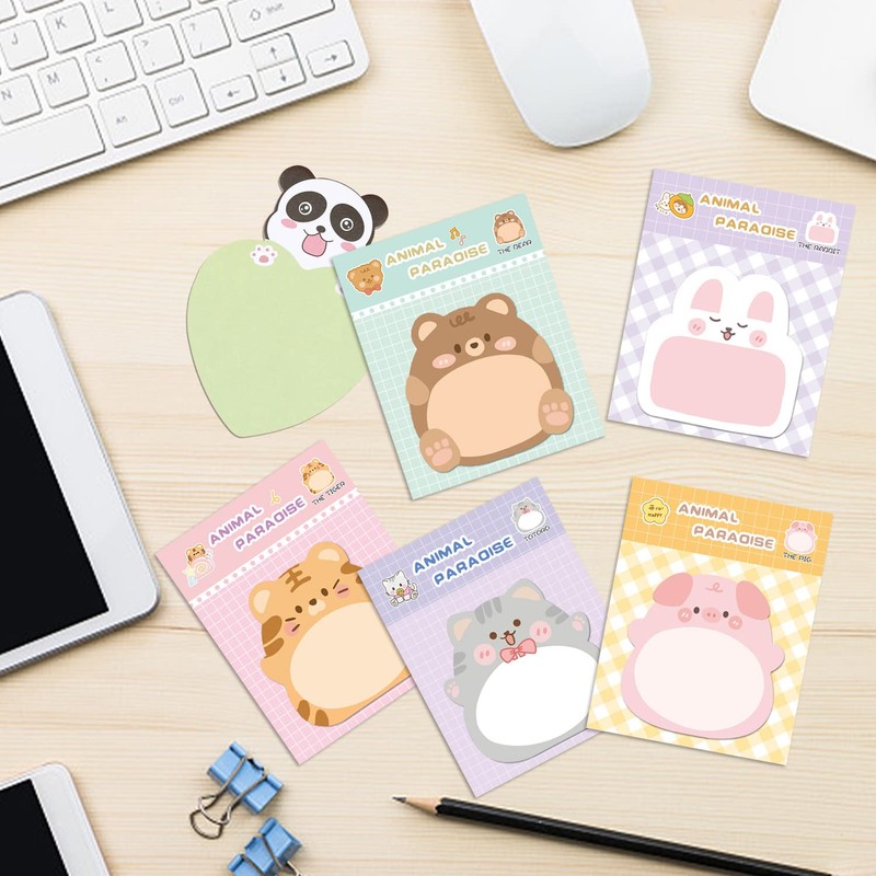 210 Cartoon Animal Sticky Notes, Cute and Cute Cartoon Animal