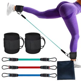 Quixotical Resistance Bands Set, Ankle Resistance Bands with Cuffs, Ankle Bands for Working Out, Glutes Workout Equipment, für Frauen und Männer Beinstrecker, Gesäßmuskeln und Beintraining