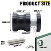 Kyuionty 2 Pack Shower Glass Door Handle, Stainless Steel Shower