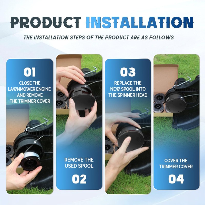 CHIHOLEN Pack of 4 Grass Trimmer Line Spool Compatible with