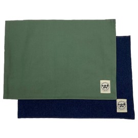 Namioto New Placemat, Celadon x Indigo Blue, Set of 2, Handmade, Color, Simple, Popular, Kindergarten Entrance