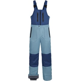 GEMYSE Men’s Insulated Skiing Bibs Waterproof Snow Pants Winter Snowboarding Overalls(Haze Blue and Orchid,Small)