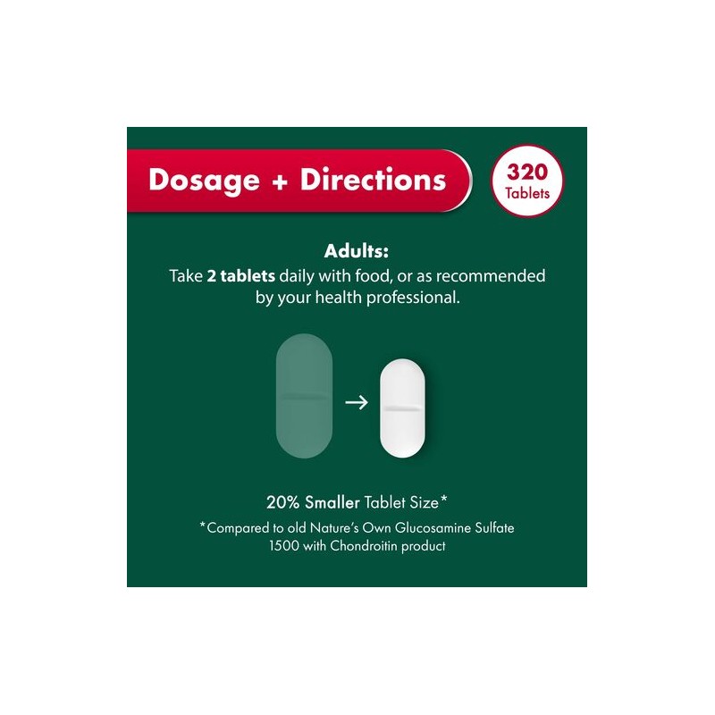 Nature's Own Glucosamine Sulfate with Chondroitin 320 Tablets