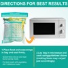 Resurhang 100 Pcs Zipper Microwave Steam Bags Reusable Steam Cooking