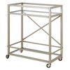 Wilson 30'' Wide Rectangular Bar Cart in Satin Nickel